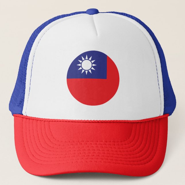 Taiwan-Flagge Truckerkappe (Vorderseite)