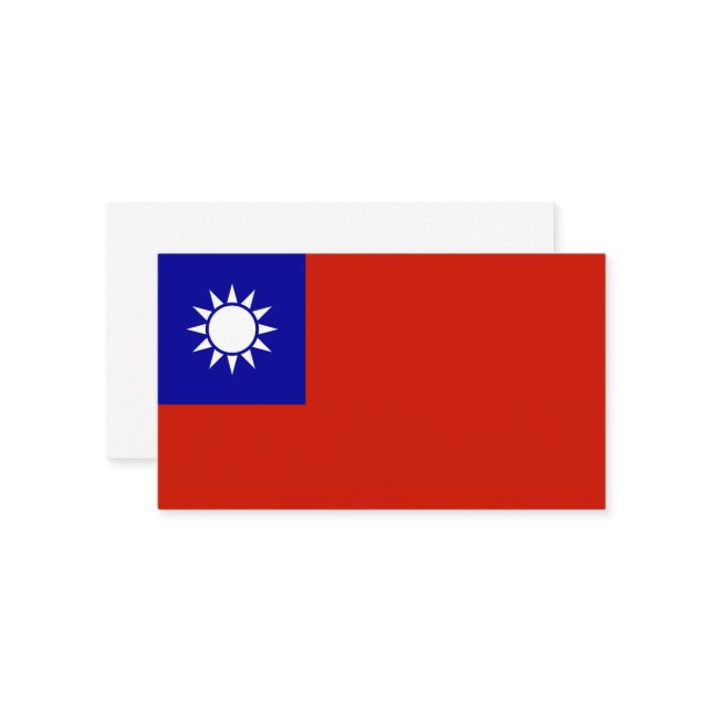 Taiwan-Flagge Visitenkarte (Vorderseite/Rückseite Beispiel)