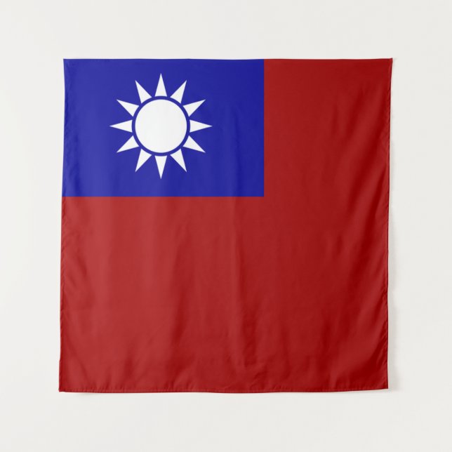 Taiwan-Flagge Wandteppich (Vorderseite)