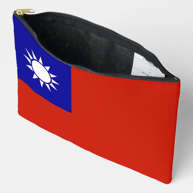 Taiwan-Flagge Zubehörtasche (Offen)
