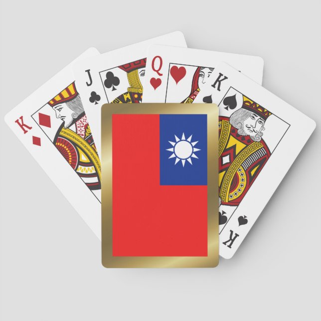 Taiwan Flaggen-Karten Spielkarten (Rückseite)
