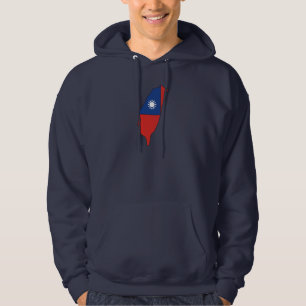 Taiwan-Flaggenkarte Hoodie