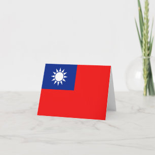 Taiwan-Flaggennotecard Karte