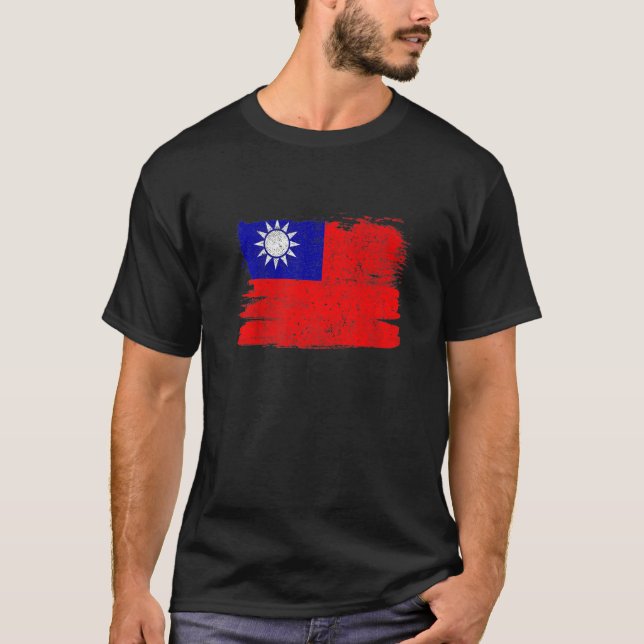 Taiwan Flaggenstaat Freundschaft Proud Peace Vinta T-Shirt (Vorderseite)
