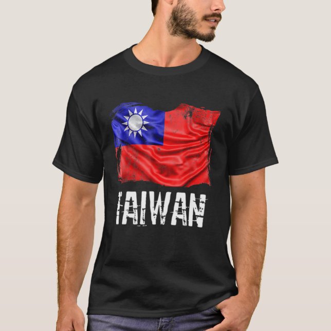 Taiwan Flaggenstaat Republik China Roc Flag T-Shirt (Vorderseite)