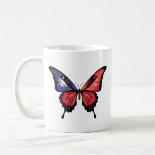 Taiwan Frack Butterfly Flag Aufkleber Kaffeetasse