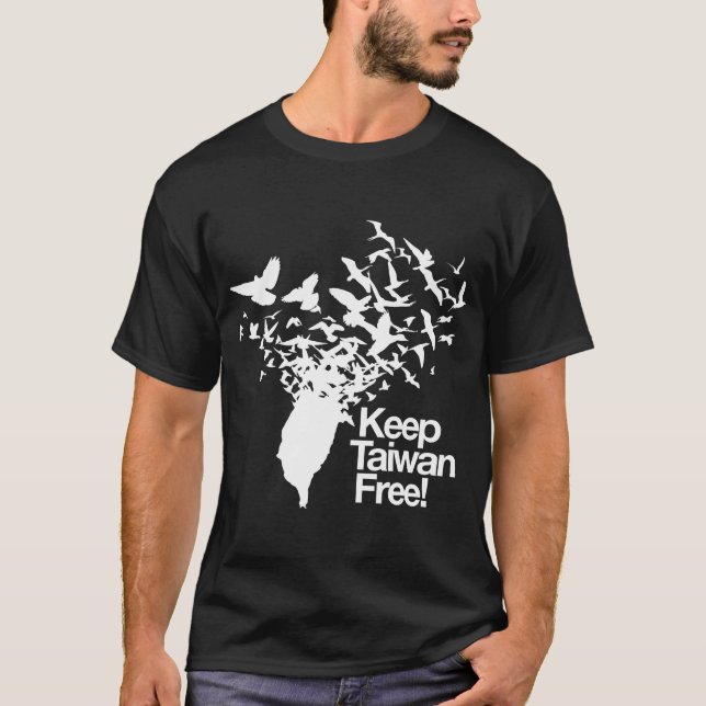 Taiwan frei behalten mit Peace Birds, die T-Shi au T-Shirt (Vorderseite)