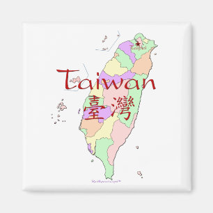 Taiwan-Karte Magnet