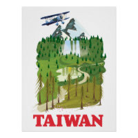 Taiwan Landschaft Reiseplakat