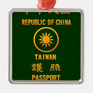 Taiwan Passport Ornament Aus Metall