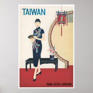 Taiwan Reiseplakat Taiwanesisches Geschenk Vintage Poster
