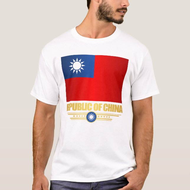 Taiwan (Republik China) Flaggenstaaten-Shirt T-Shirt (Vorderseite)