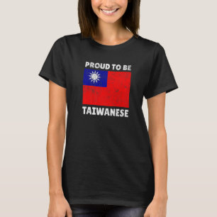 Taiwan Taiwanesisch Flagge Stolzes Herz Liebe Vint T-Shirt