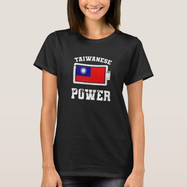 Taiwan taiwanesische Flag Proud-Festigkeit Power A T-Shirt (Vorderseite)