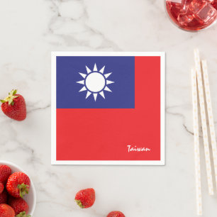 Taiwan & Taiwanische Fahne Party Mode /Sportfans Serviette