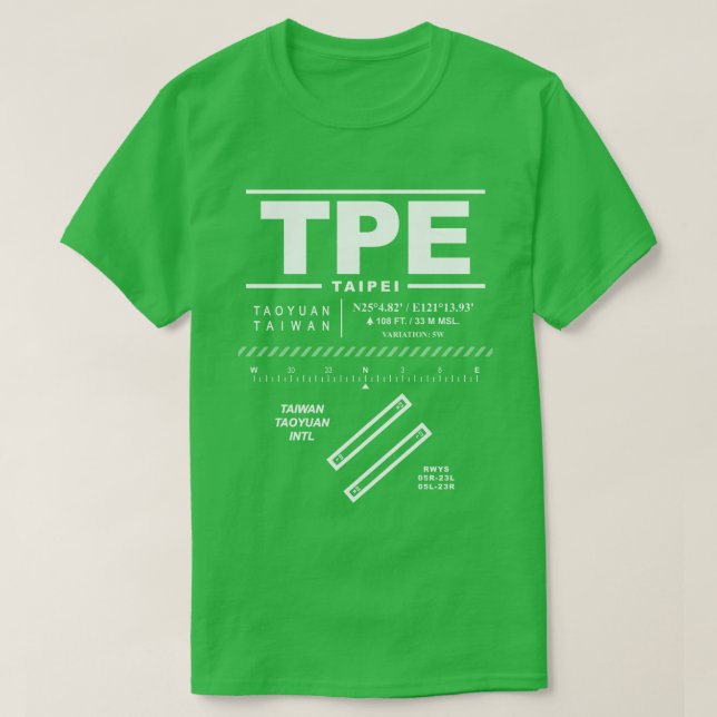 Taiwan Taoyuan International Airport TPE T-Shirt (Design vorne)