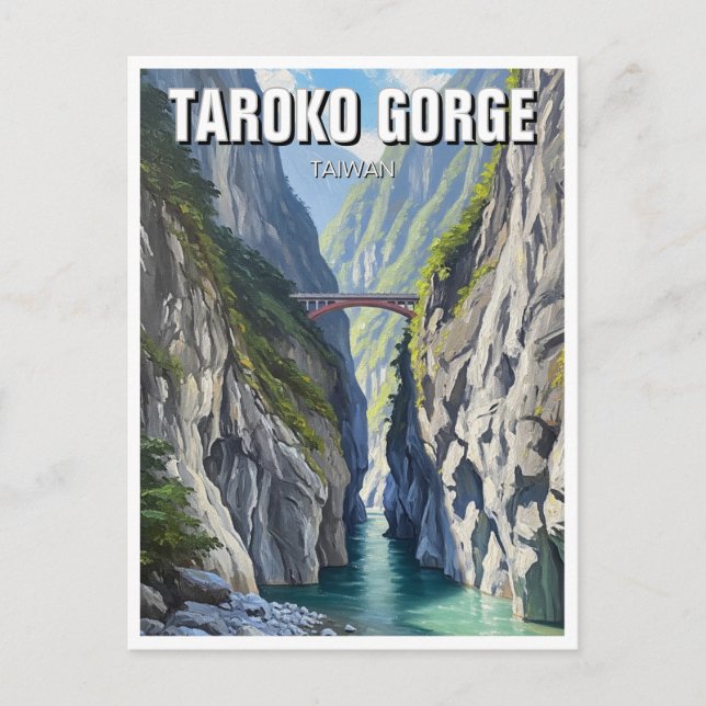 Taiwan Taroko Gorge Travel Postkarte (Vorderseite)