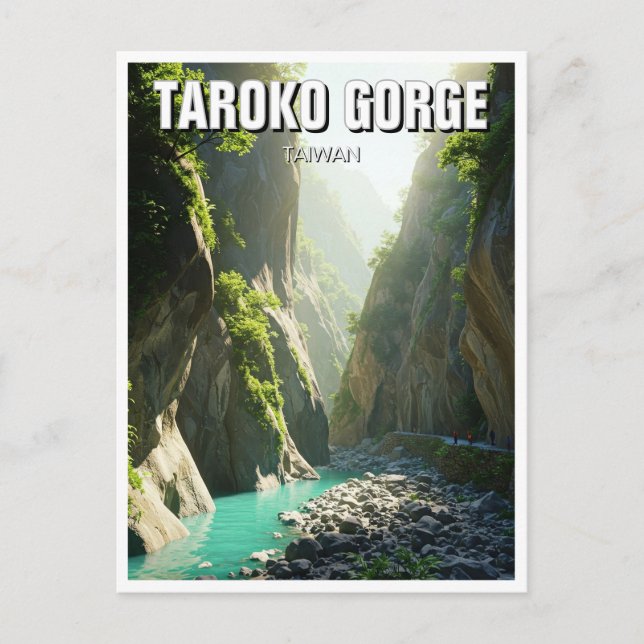 Taiwan Taroko Gorge Travel Postkarte (Vorderseite)