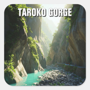 Taiwan Taroko Gorge Travel Quadratischer Aufkleber