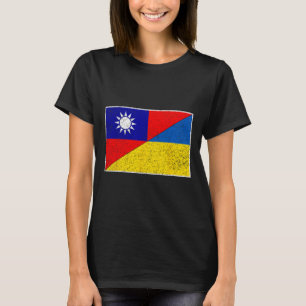 Taiwan Ukraine-Flagge Taiwanesisch Ukrainische Unt T-Shirt