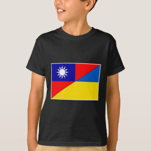 Taiwan Ukraine-Flagge Taiwanesisch Ukrainische Unt T-Shirt