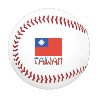 Taiwan und die taiwanesische Flagge mit Ihrem Name Baseball