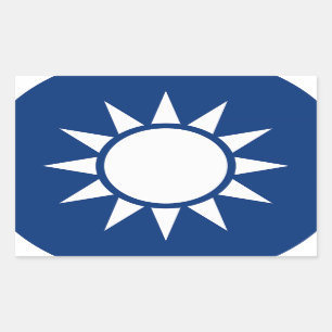 Taiwan-Wappen Rechteckiger Aufkleber