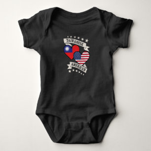 Taiwanesisch-amerikanische Herzflaggen Taiwan Amer Baby Strampler