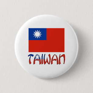 Taiwanesisch Flagge mit Taiwan Button