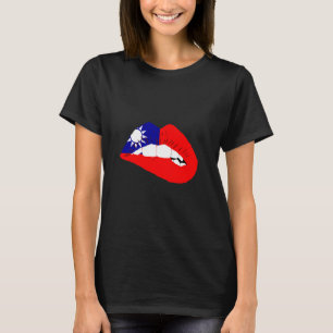 Taiwanesisch Flagge Taiwan Lip Taiwanesisch Wurzel T-Shirt