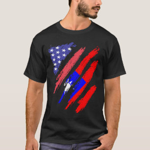 taiwanesische amerikanische Patriot Grown Heart Fl T-Shirt