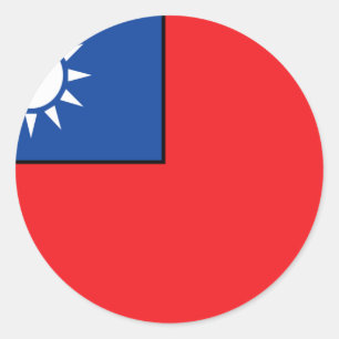 taiwanesische Fahne T - Shirt und Geschenke Runder Aufkleber