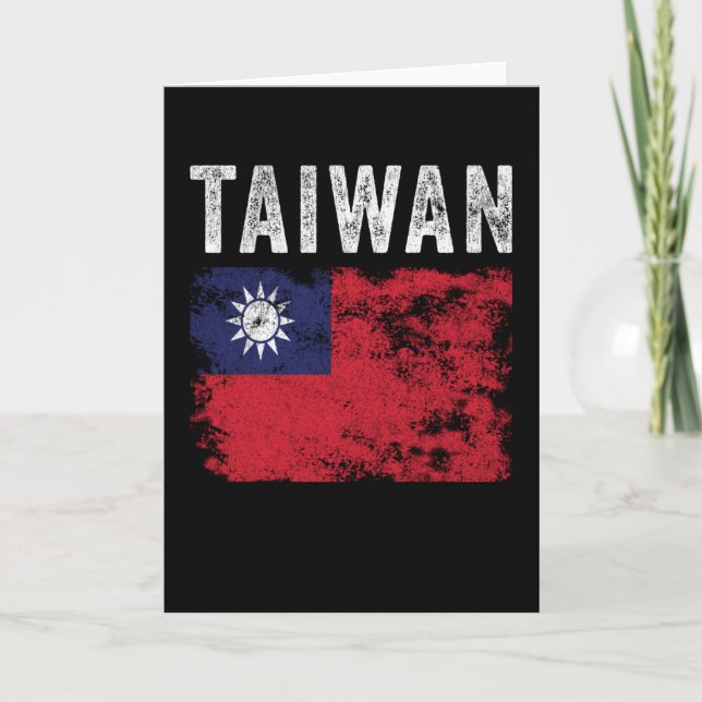 taiwanesische Flagge beeinträchtigt Karte (Vorderseite)