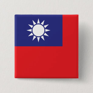 taiwanesische Flagge Button