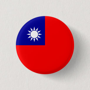 taiwanesische Flagge, Flagge Taiwans Button