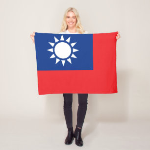 taiwanesische Flagge Fleecedecke