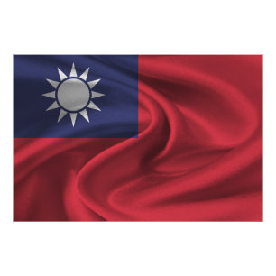 taiwanesische Flagge Fotodruck