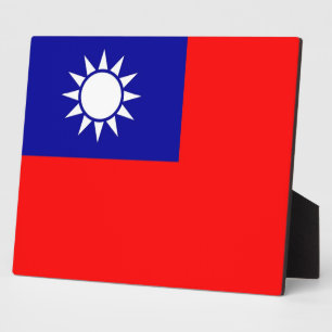 taiwanesische Flagge Fotoplatte