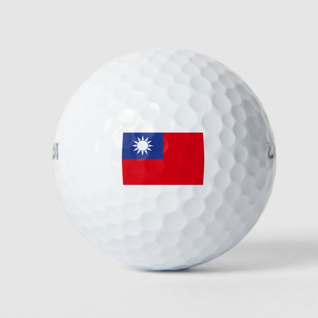 taiwanesische Flagge Golfball (Vorderseite)