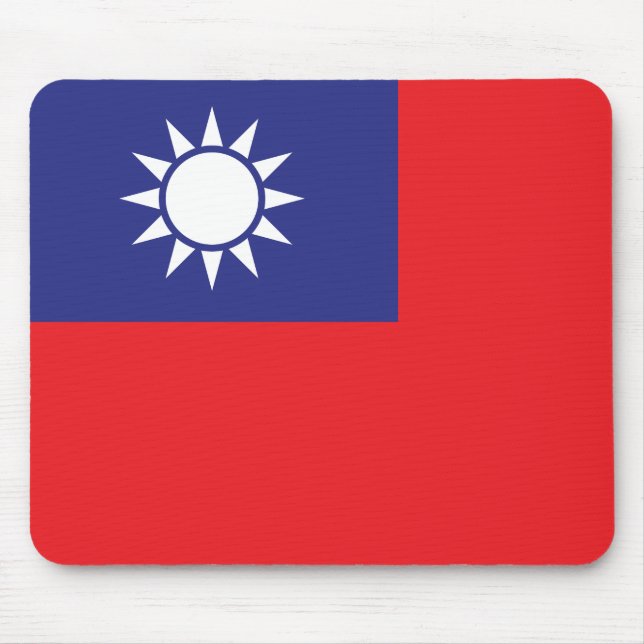 taiwanesische Flagge Mousepad (Vorne)