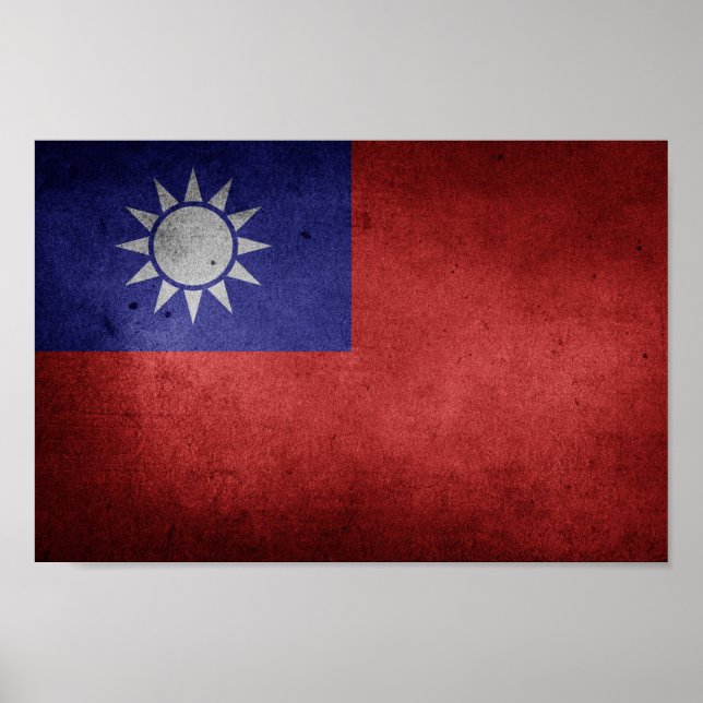 taiwanesische Flagge Poster (Vorne)