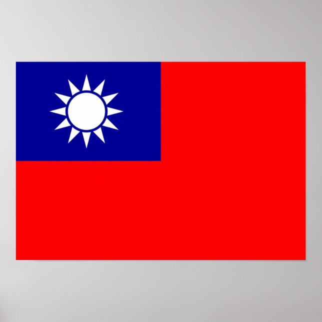 taiwanesische Flagge Poster (Vorne)