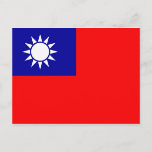 taiwanesische Flagge Postkarte