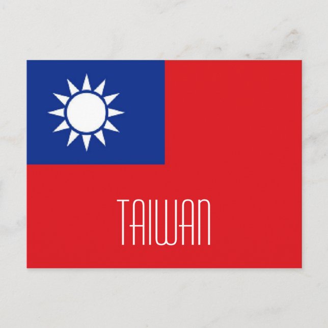 taiwanesische Flagge Postkarte (Vorderseite)