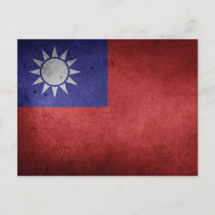 taiwanesische Flagge Postkarte