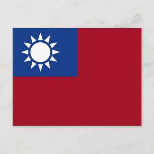 taiwanesische Flagge Postkarte