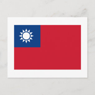 taiwanesische Flagge Postkarte