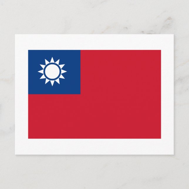 taiwanesische Flagge Postkarte (Vorderseite)