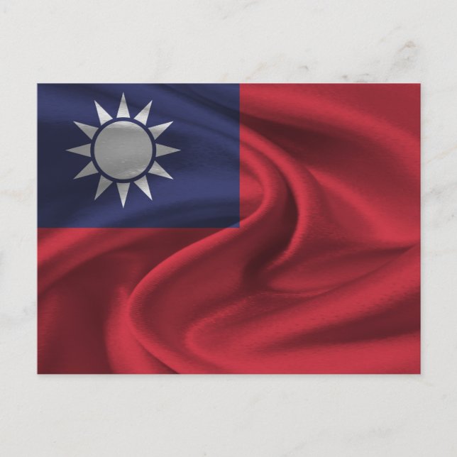 taiwanesische Flagge Postkarte (Vorderseite)