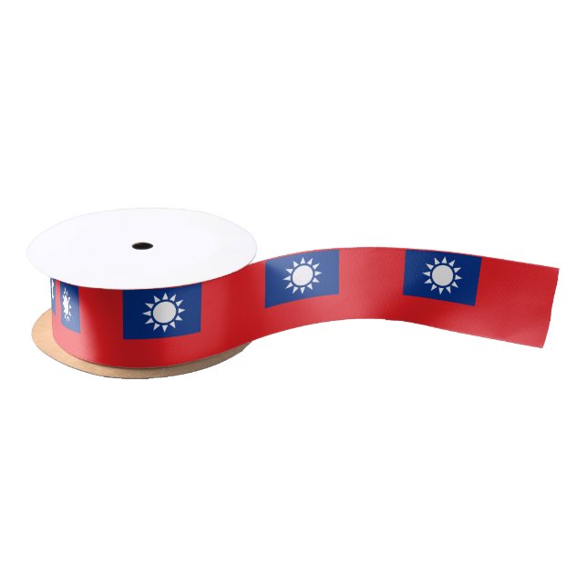 taiwanesische Flagge Satinband (Spule)